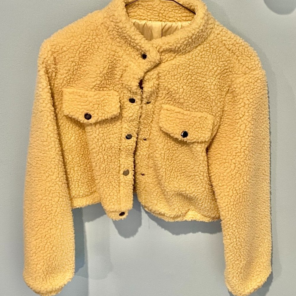 Fleece button jacket